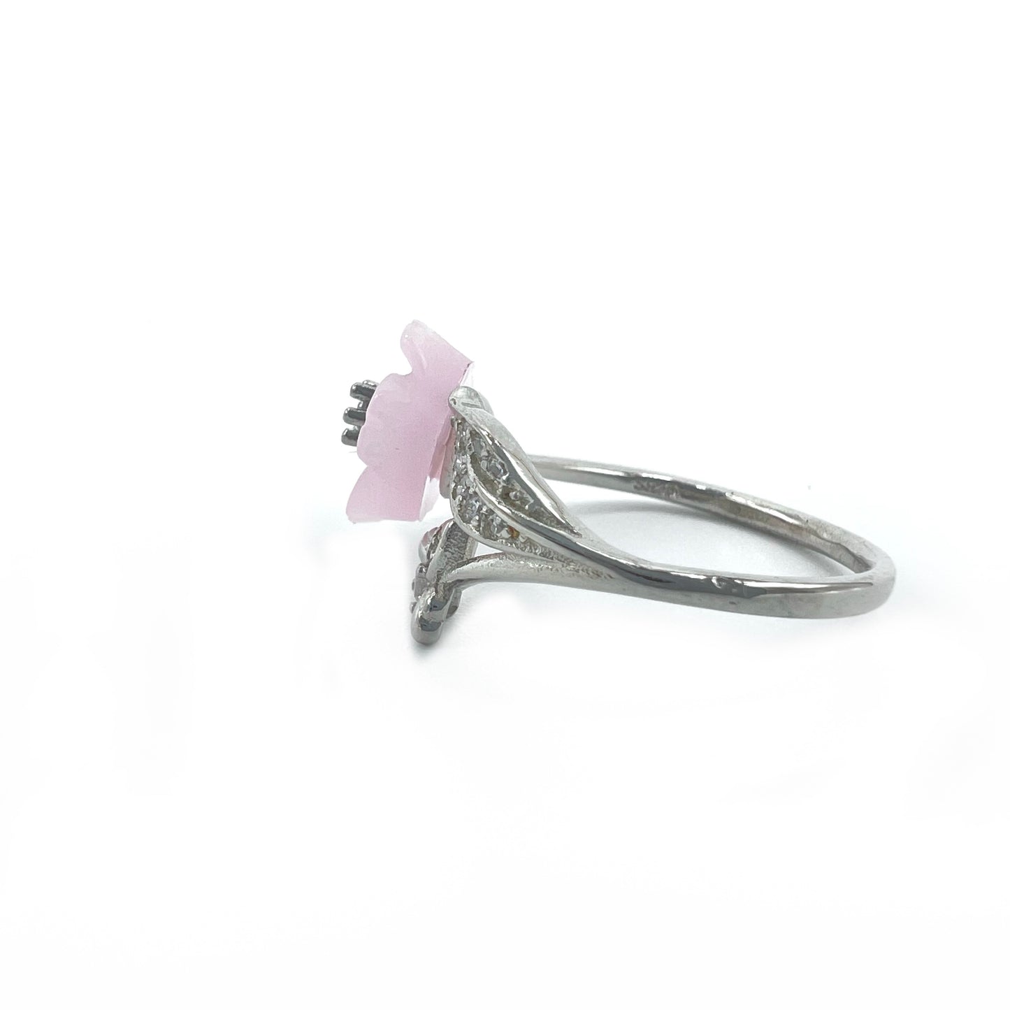 PINK PEARL SILVER RING