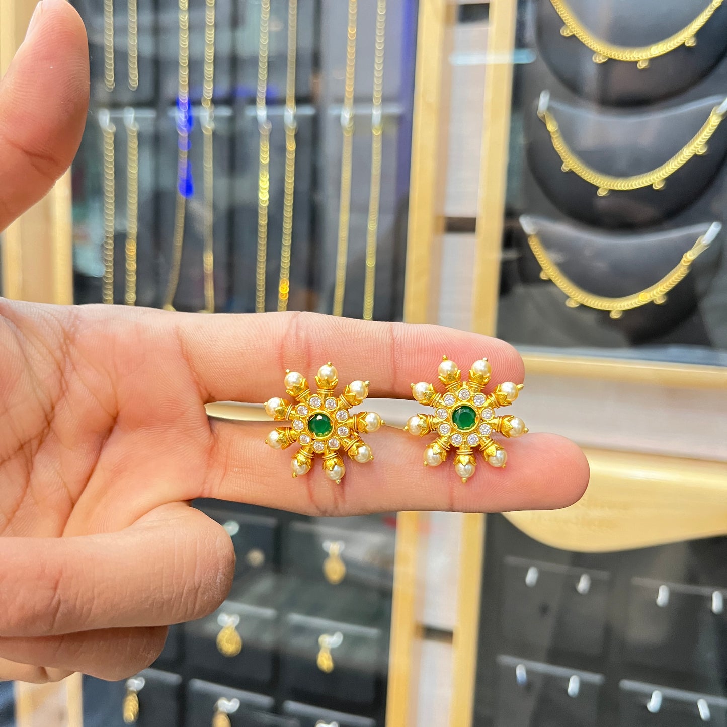 Silver Haram With Bangle & Earrings