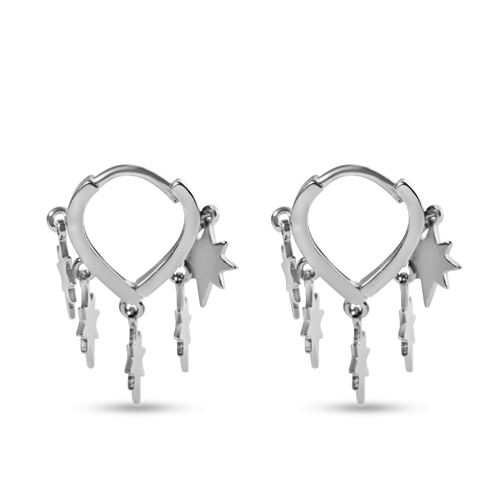 Silver Star Earrings