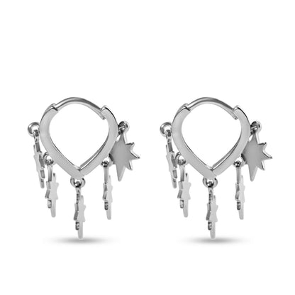 Silver Star Earrings