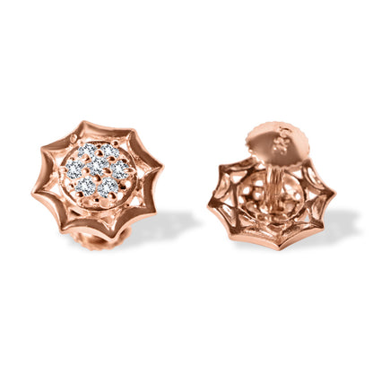 Silver earrings Rosegold Polish