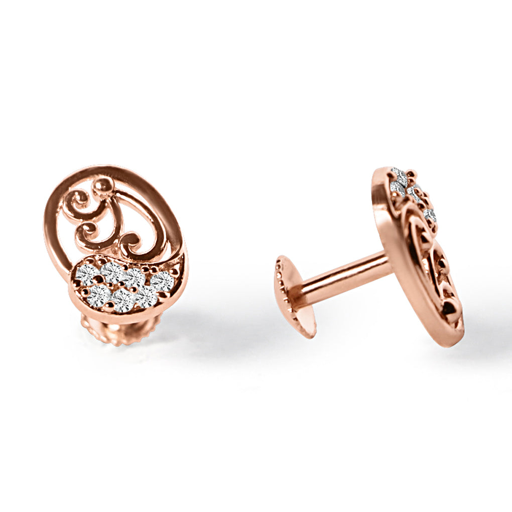 Rose Gold Silver earrings
