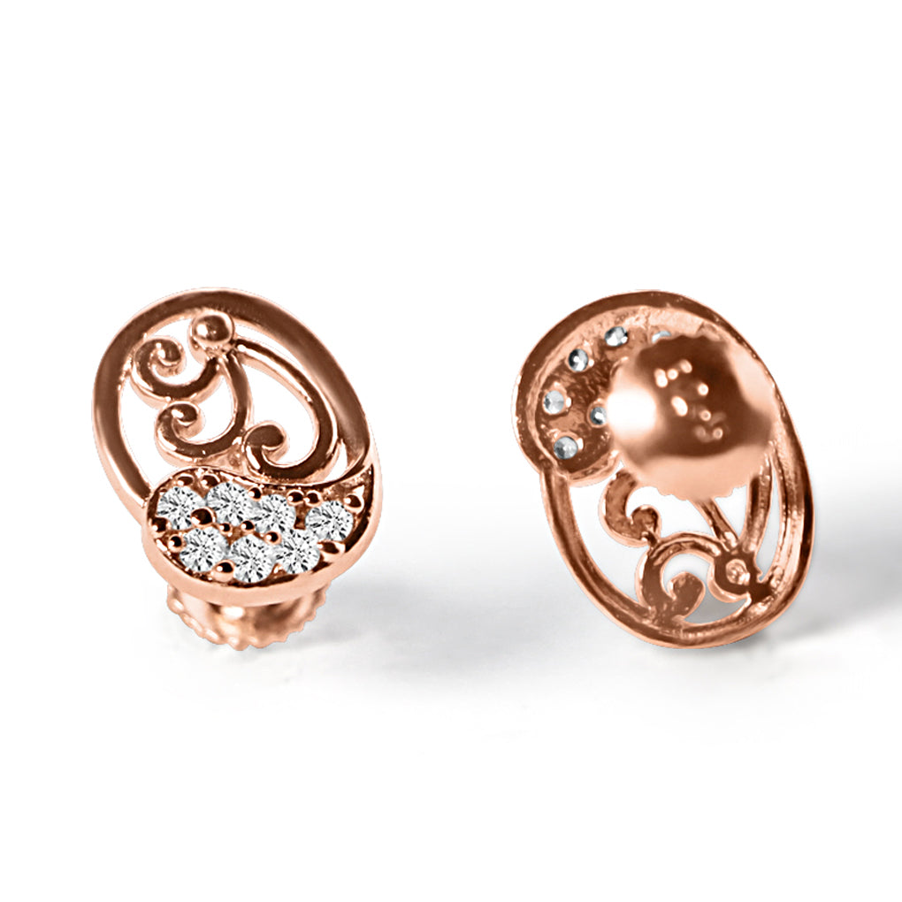 Rose Gold Silver earrings