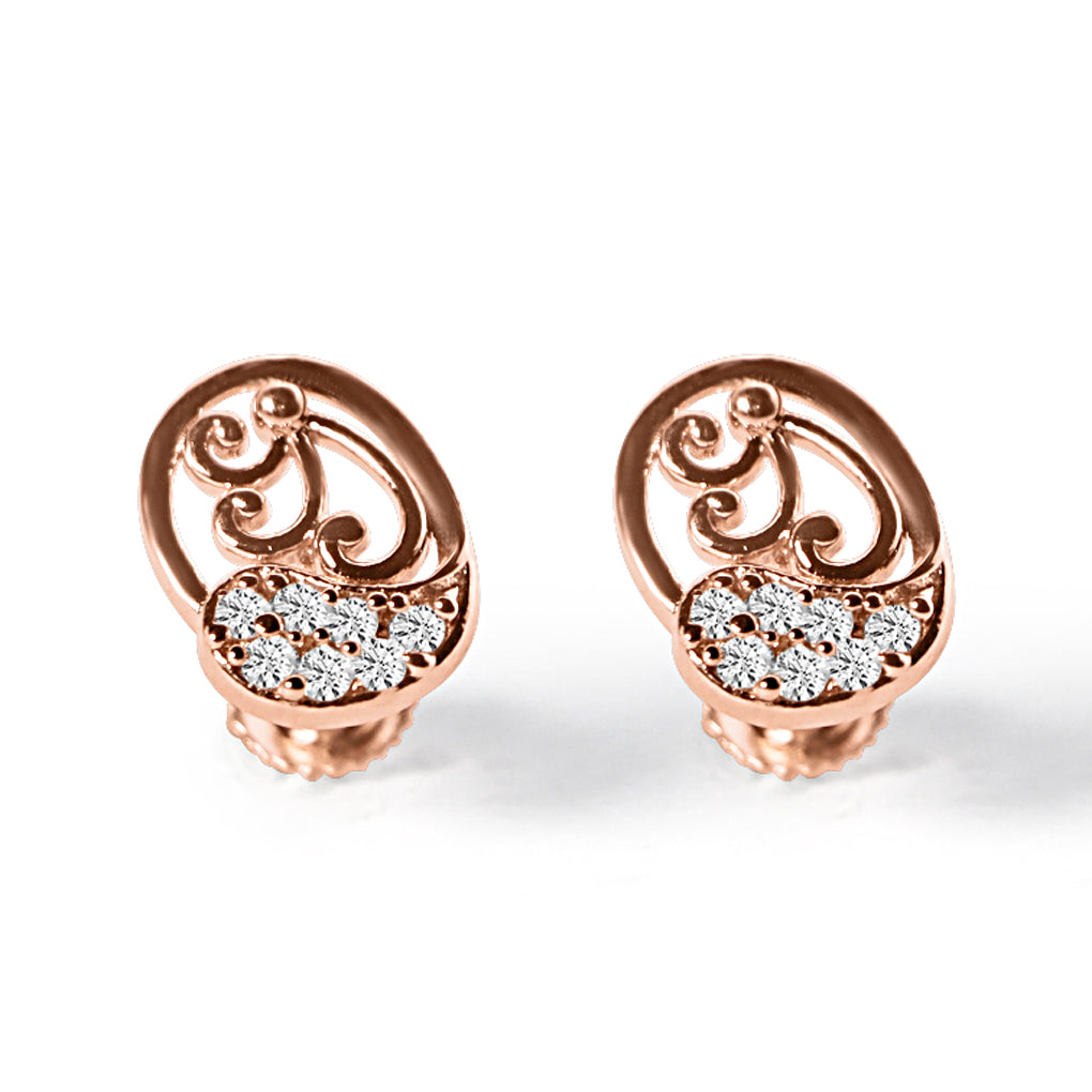 Rose Gold Silver earrings