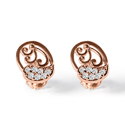 Rose Gold Silver earrings