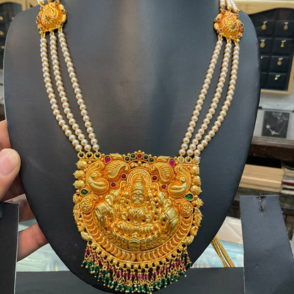 Gold Coloured Silver Laxmi Hara