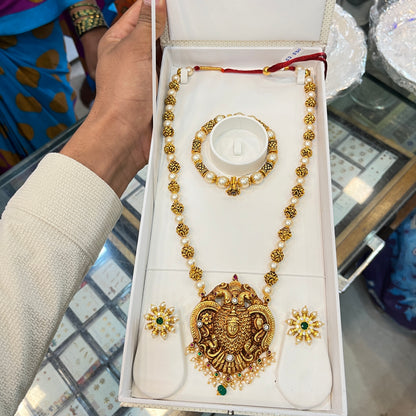 Silver Haram With Bangle & Earrings