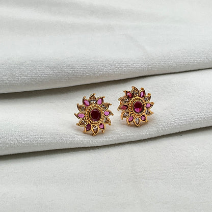 Silver Earrings Stone