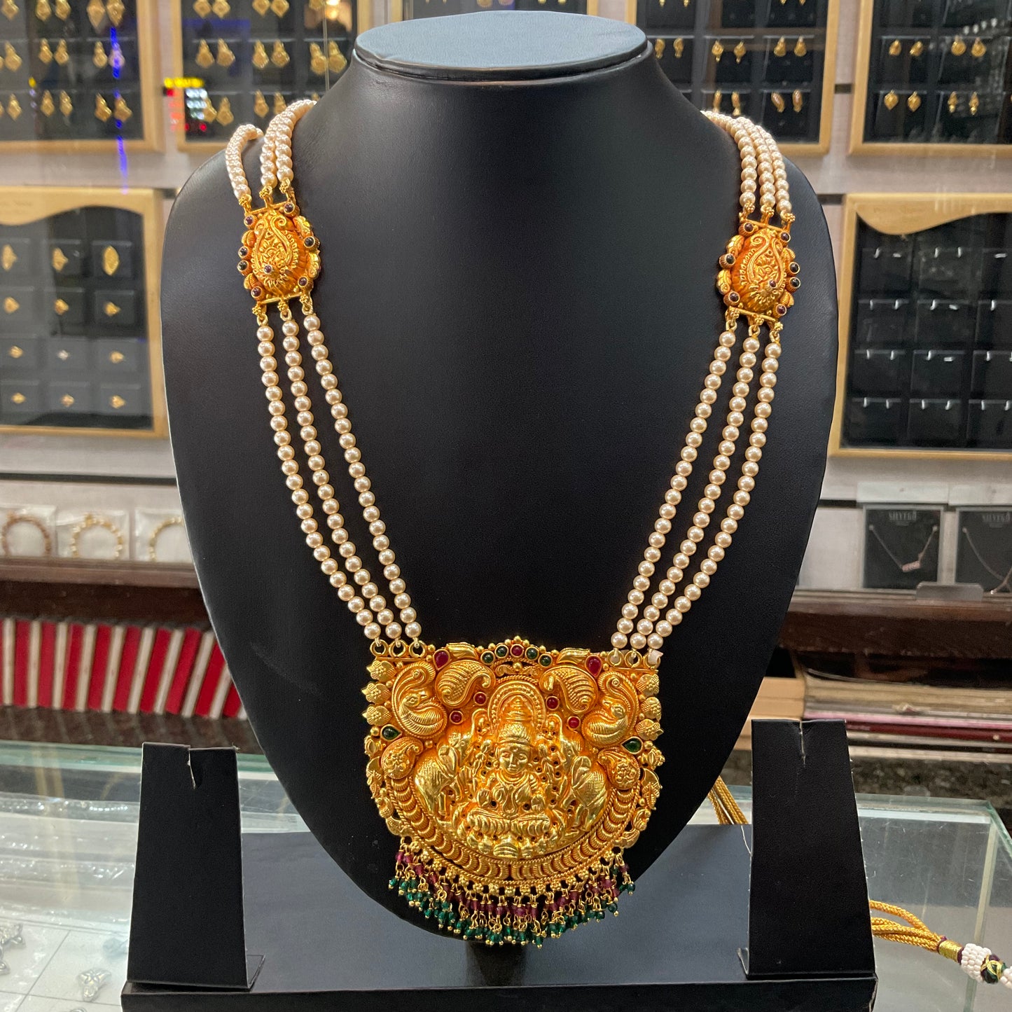 Gold Coloured Silver Laxmi Hara