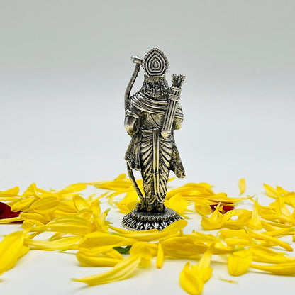 Pure 925 Silver Lord Rama Idol or Miniature with fine details | 70 mm