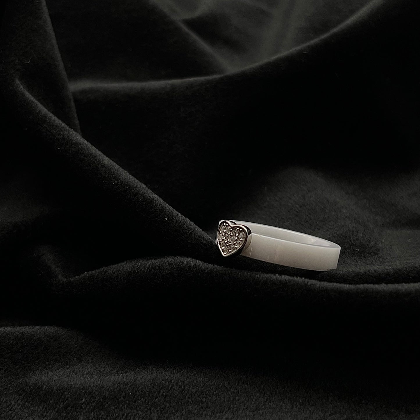 Heart Silver Band ring