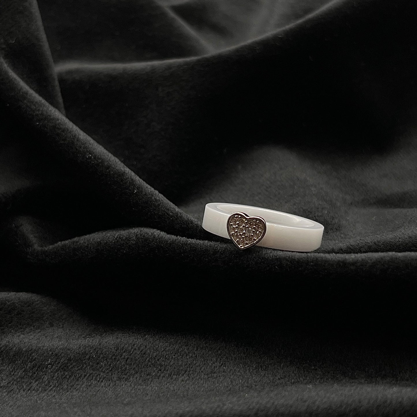 Heart Silver Band ring