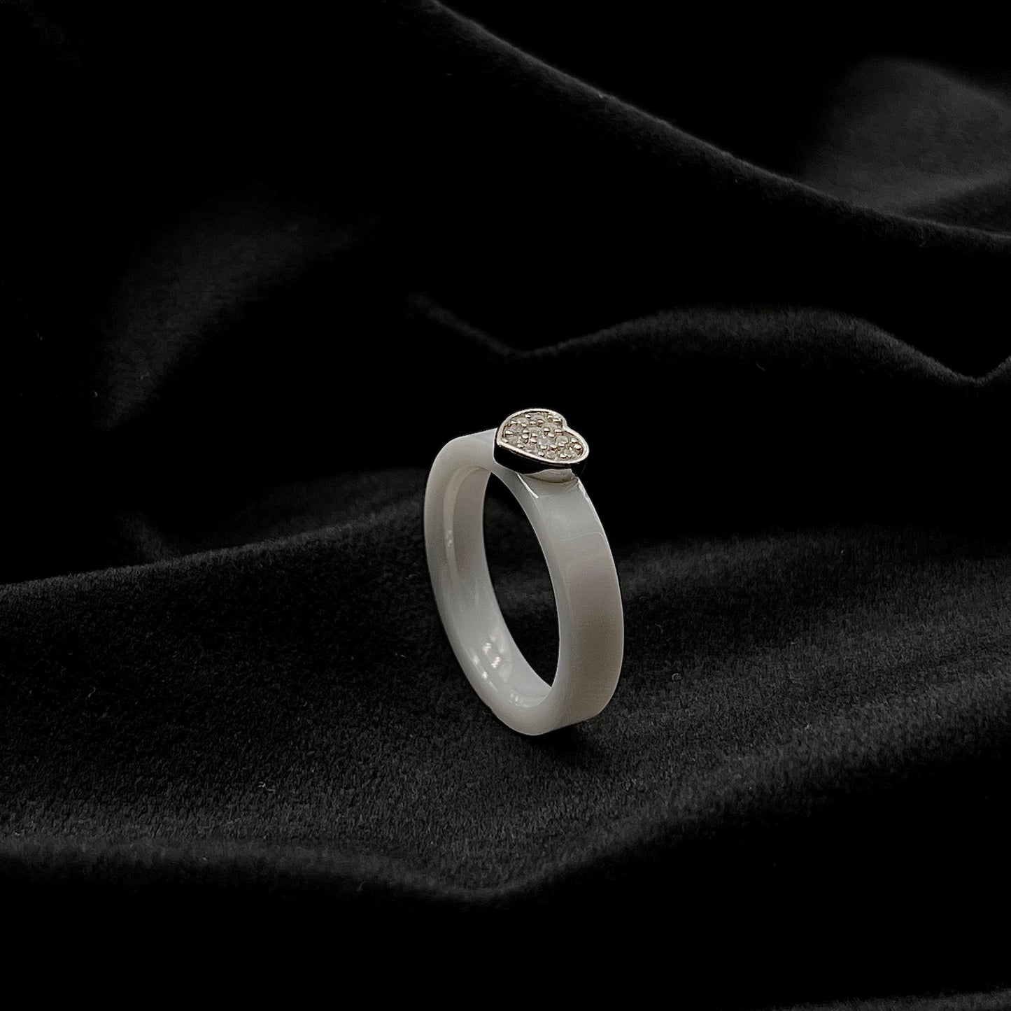 Heart Silver Band ring