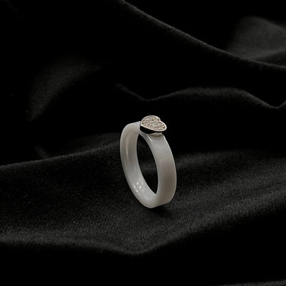Heart Silver Band ring