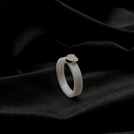 Heart Silver Band ring