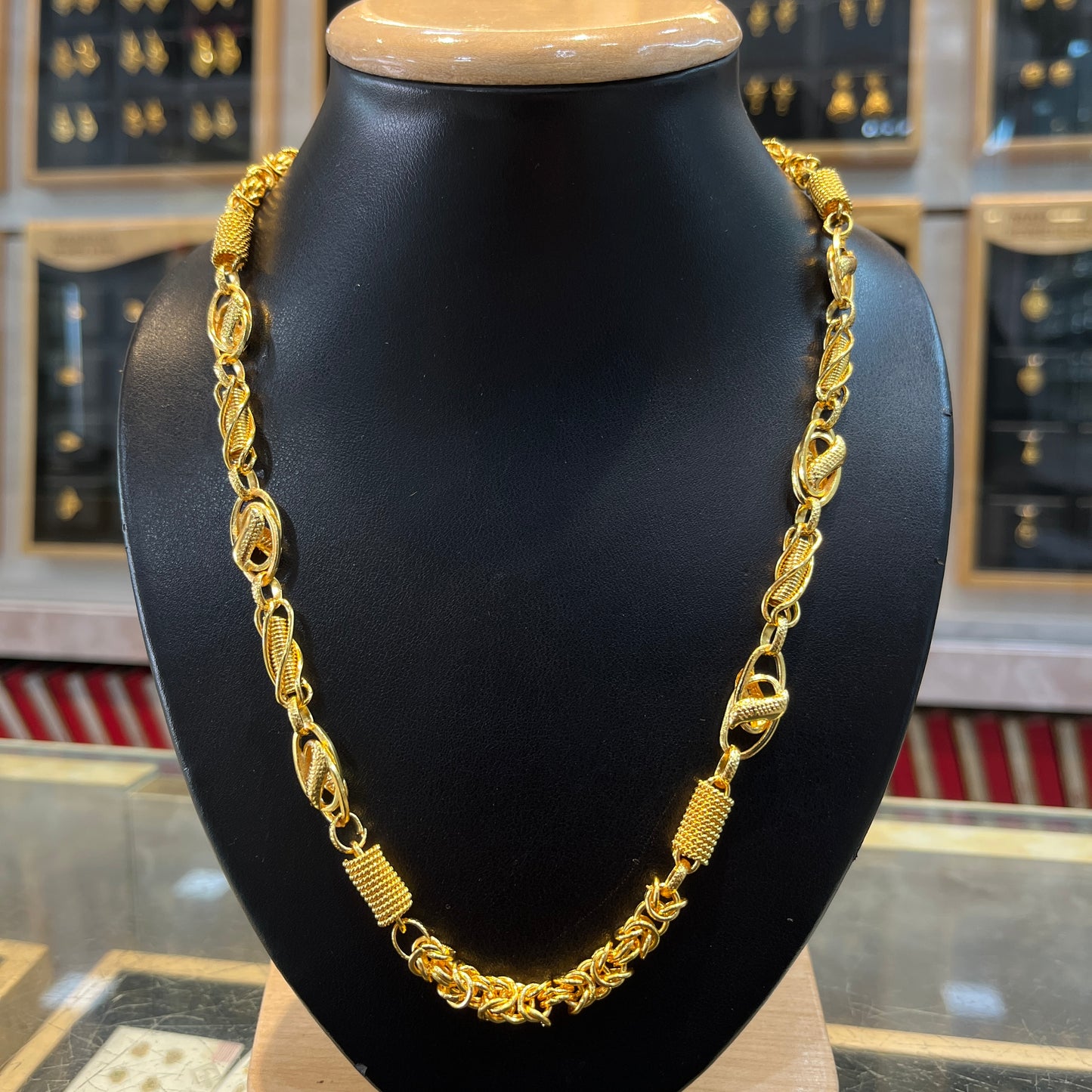 High Quality Indian Polished Gold Plated Gold Chain for Men
