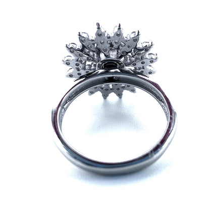 Rotatable 92.6 Silver Ring