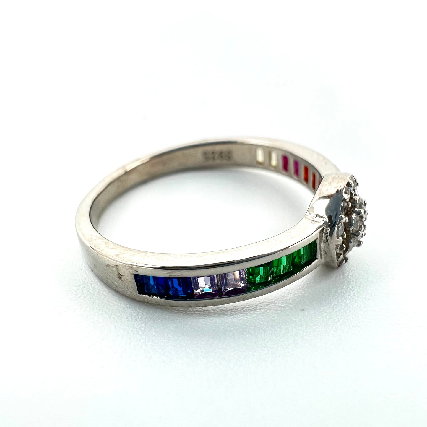 Rainbow Ring 92.5 Sterling Silver