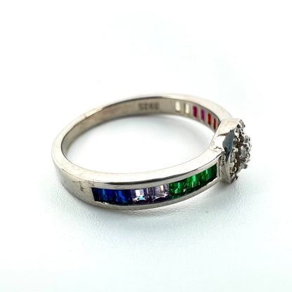 Rainbow Ring 92.5 Sterling Silver