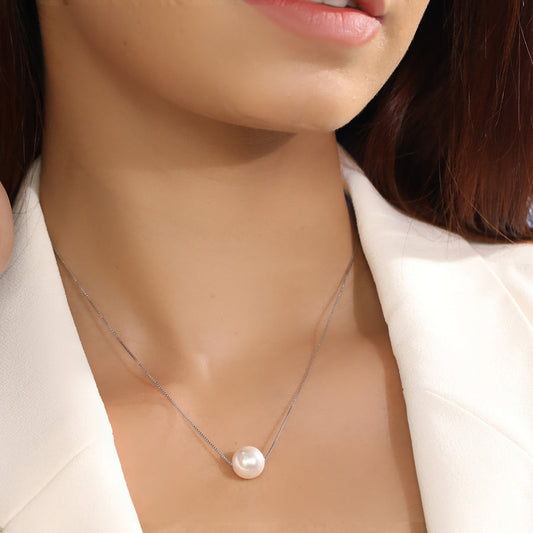 Sterling Silver Pearl Beaded Chain